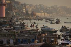 Scindia Ghat in morning, Varanasi, Uttar Pradesh