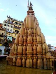 Shiva Temple at Scindia Ghat in Varanasi, Uttar Pradesh, India