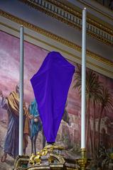 Lenten shroud in Tarxien during Lent 2024