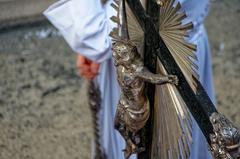 Crucifix carried in a Catholic procession