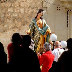 Statue of Madonna tad-Duttrina in Tarxien, Malta