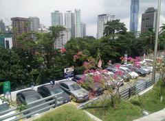 Indoor view and lawn at KL Tower