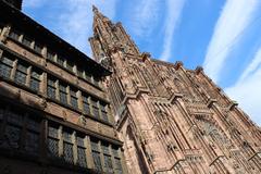 Strasbourg cityscape with historical buildings and river view