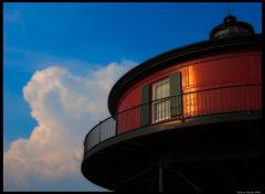 Seven Foot Knoll Light at sunset in Baltimore