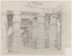 Temple of Khonsu at Karnak drawing by Edwin Howland Blashfield