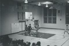 East Rutherford's Les Cason in basketball game against Leonia High School, 1971