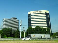 view of office building and Hilton hotel from NJ Route 3