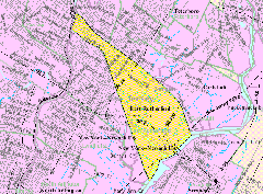 Census Bureau map of East Rutherford, New Jersey