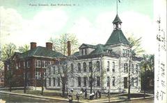 Postcard of Franklin School, East Rutherford, New Jersey in 1908