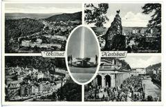 Various city views of Karlsbad in 1938