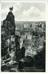 Karlsbad view from Gamsfelsen at Hirschensprung in 1939