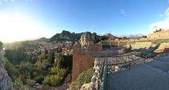 Ancient Greek theater in Taormina converted into a Roman arena