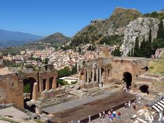 Ancient Taormina Greek-Roman theatre