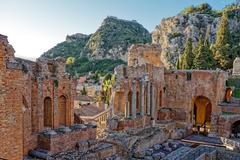 Ancient Greek theater in Taormina, Sicily