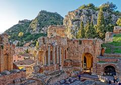 The ancient Greek theater in Taormina, Sicily