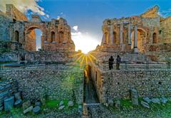 Ancient Greek theater in Taormina, Sicily