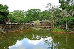 Luu Khiem Lake and Tinh Khiem Island with Xung Khiem Pavilion in Hue, Vietnam