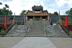 Grand Stairway entrance to Tu Duc's burial site in Hue, Vietnam