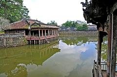 Luu Khiem Lake and Tinh Khiem Island with Xung Khiem Pavilion in Hue, Vietnam