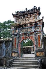 last gate to the burial site of Emperor in Hue, Vietnam