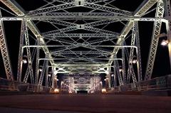 Shelby Street Pedestrian Bridge at sunset