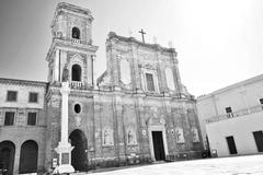 Brindisi Cathedral exteriors in Italy on a sunny day