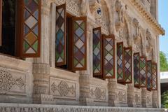 Exquisitely decorated windows of Shinde Chhatri in Pune, India