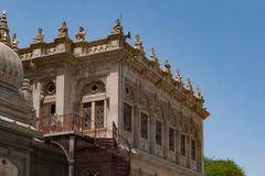 Close up of upper floor of Shinde Chhatri in Pune, India