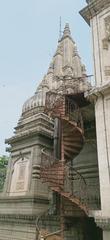 Curved staircase in a temple