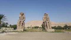 Colossi of Memnon statues in Luxor, Egypt