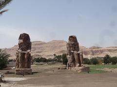 Al Bairat in Luxor, Egypt with lush greenery and distant mountains