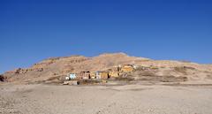 View of the village near Deir el-Medina archaeological site in Luxor, Egypt