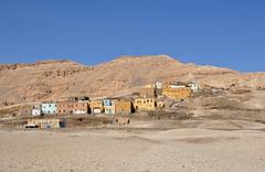 Village near Deir el-Medina archaeological site in Luxor, Egypt