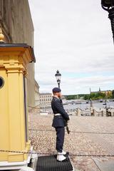 Oslo Royal Palace with tourists on a sunny day