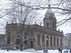 Birmingham Cathedral in the snow