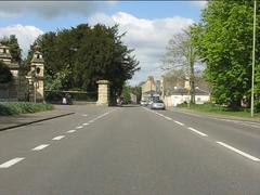 A44 road at the entrance to Blenheim Palace