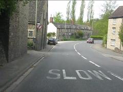 A44 road approaching Glyme bridge in Woodstock