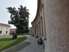 Internal colonnade view of the Rotonda della Besana in Milan