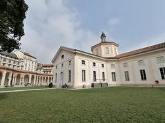 Inside view of Rotonda della Besana, a deconsecrated church now used as an exhibition space