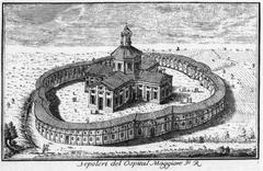 Etching of Sepolcri del Ospital Maggiore by Marcantonio dal Re