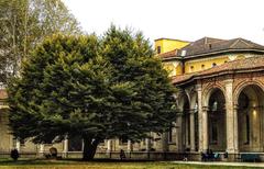 Rotonda della Besana monument in autumn, part of Italy's cultural heritage