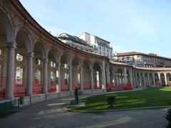 Rotonda della Besana in Milan with its historical portico