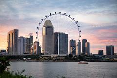 Singapore Flyer at sunset