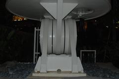 Base of a pillar of the Singapore Flyer