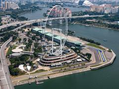 Singapore Flyer as viewed from Marina Bay Sands