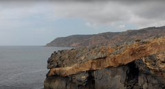 Coastal rock formations in Cascais-Sintra, Portugal