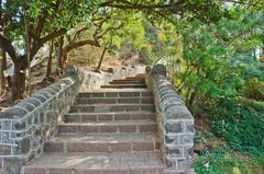 Panoramic view of Sion Fort with lush greenery and fortifications