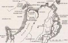 Historical map of Bombay from the 18th century