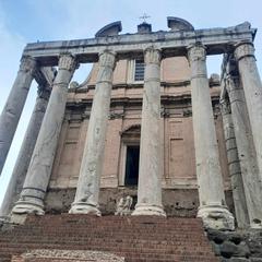 Beautiful view of Rome, Italy with historic buildings and ancient landmarks