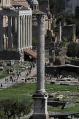 Column of Phocas in Roman Forum, Rome, 2016